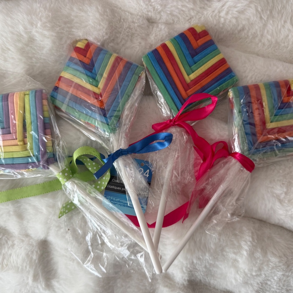 Set of 4 Lollipop hair ties